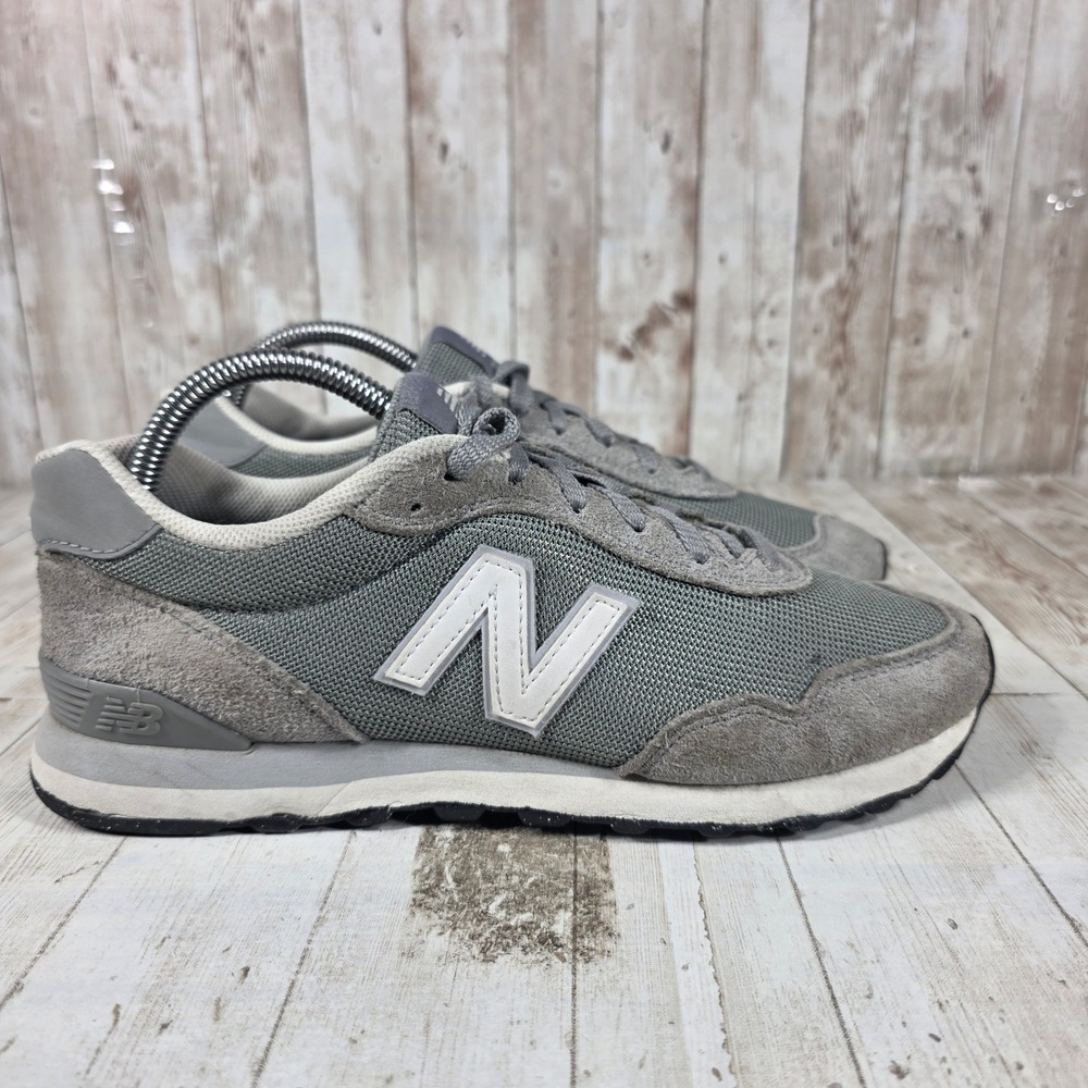 New Balance 515 Womens Gray Suede Mesh Low Top Sneakers WL515GR3 Size 9